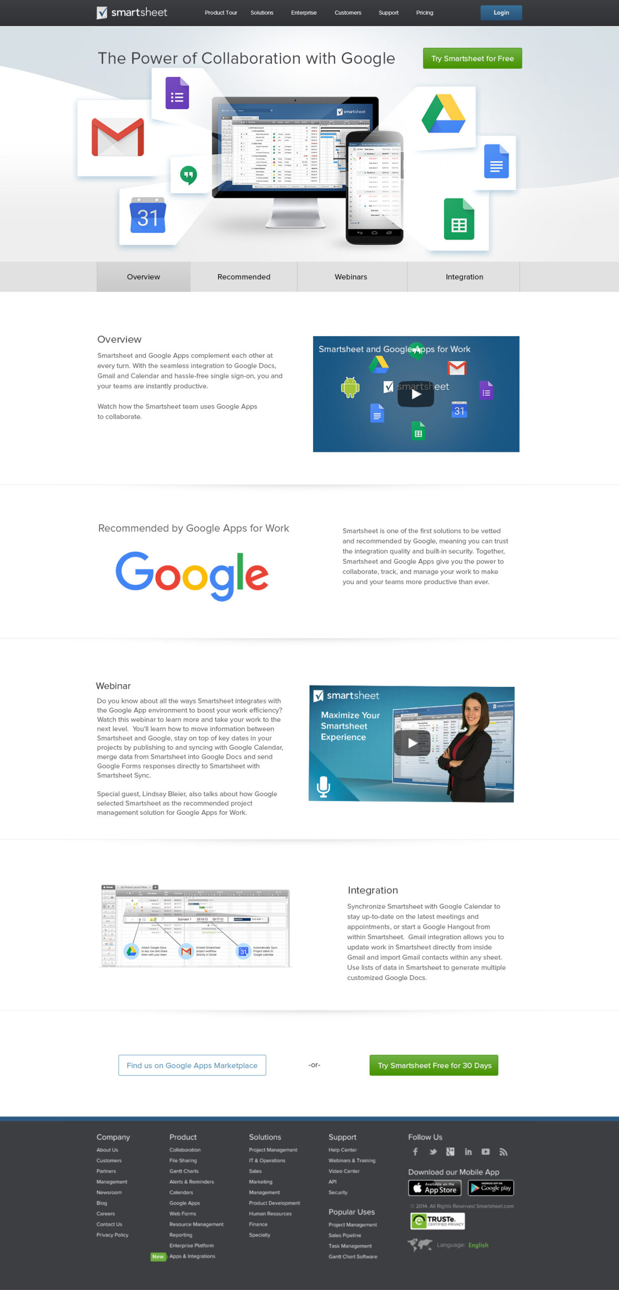 Smartsheet partner page design
