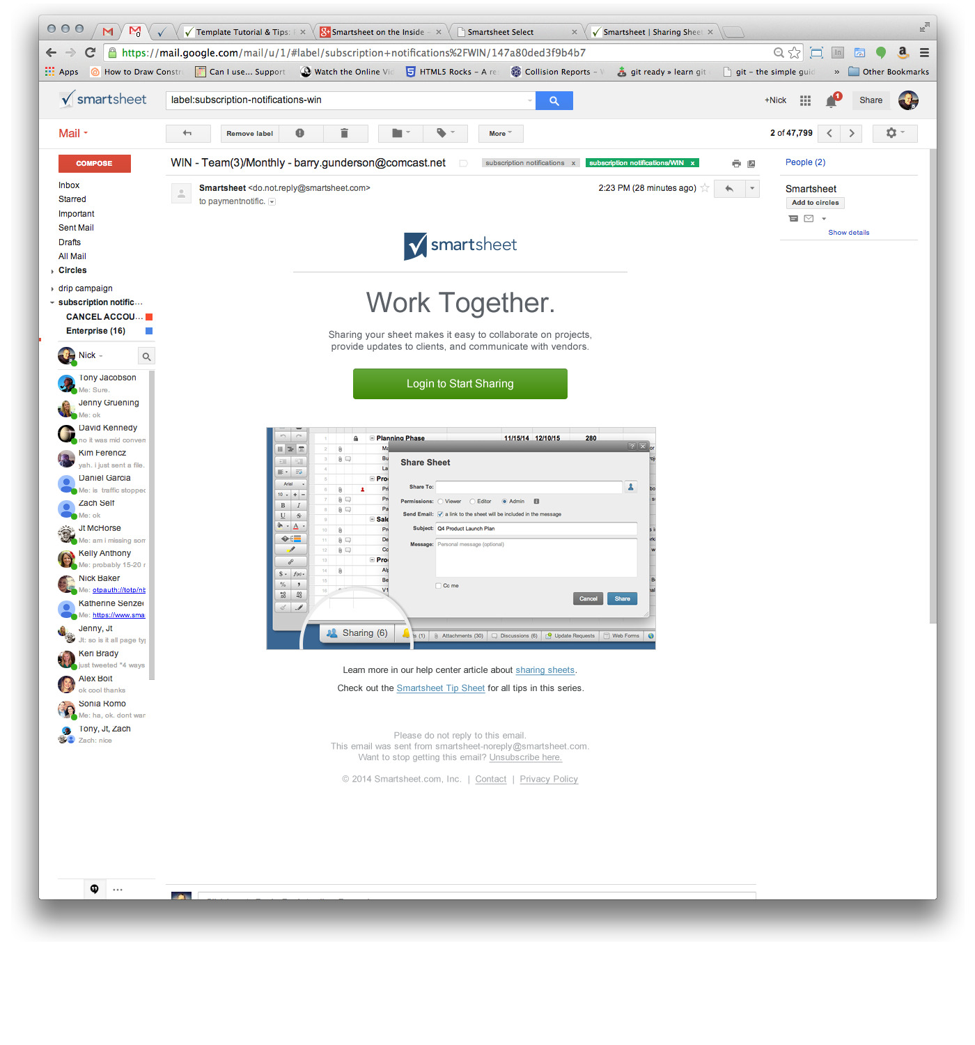 Smartsheet email marketing template
